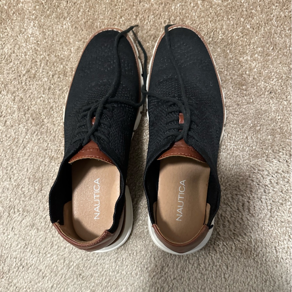 Nautica Men Black Oxfords